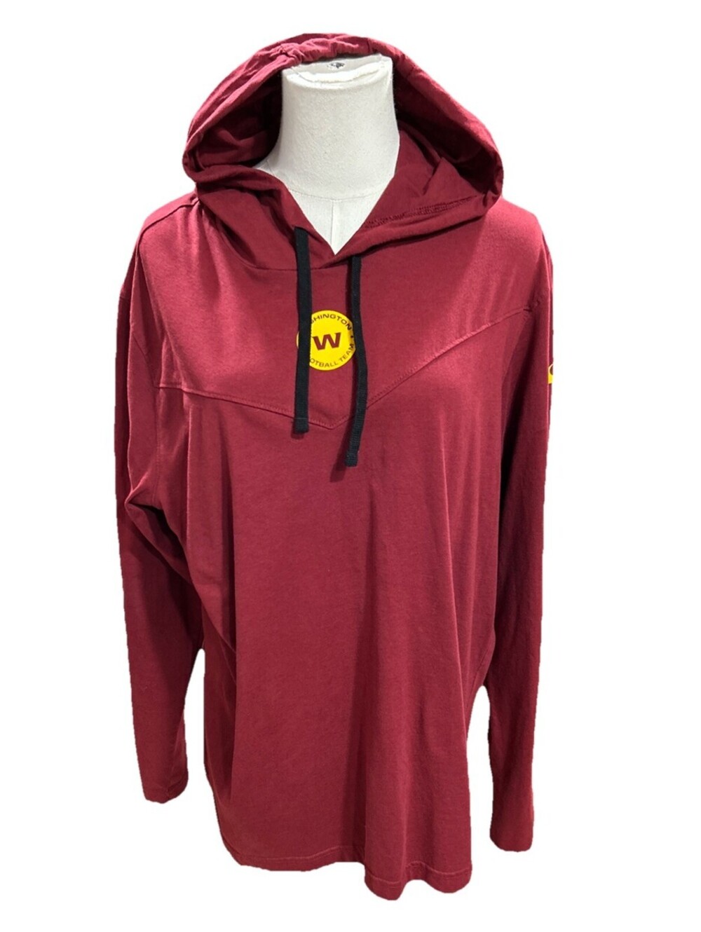 nike hooded long sleeve Shirt Mens Large Washington Football Red NFL On Field